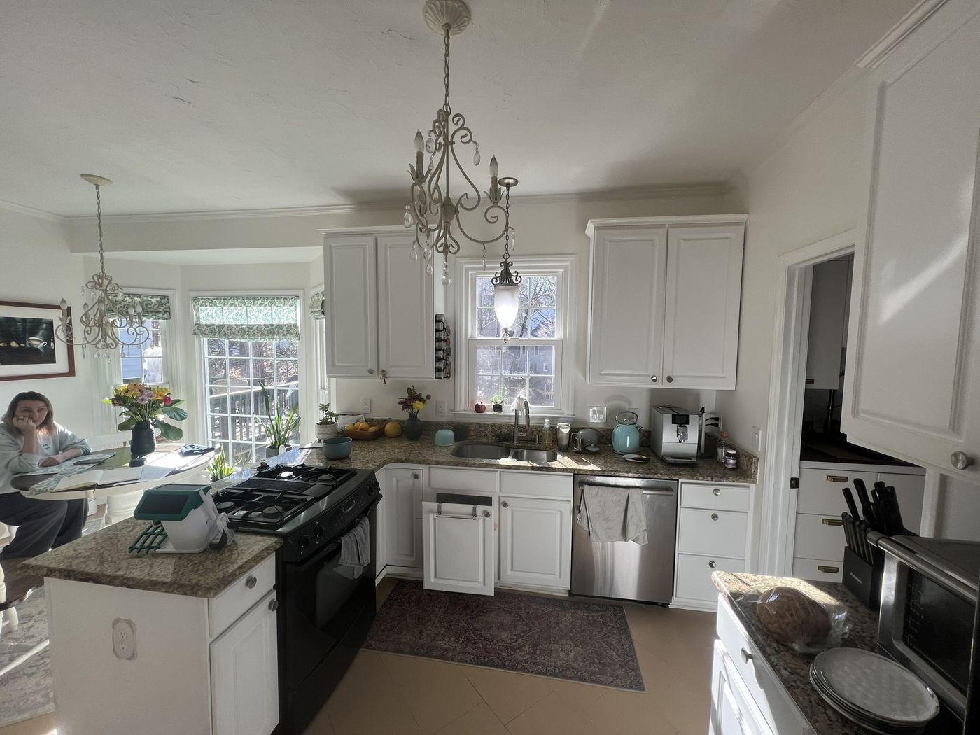 Existing kitchen documented before demolition at the start of a remodel